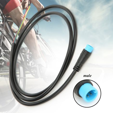 Câble de signal pratique à 4 conducteurs pour vélo, accessoire de modification de batterie au lithium pour vélo, 4 conducteurs mâles. (1/4)
