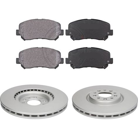 KIT FRENI ANTERIORI compatibile con JEEP CHEROKEE (KL) - DISCHI + PASTIGLIE OEM: P37019, P37021 / 17594 /SOSTITUZIONE DIRETTA/BASSA POLVERE/SILENZIOSO (1/5)