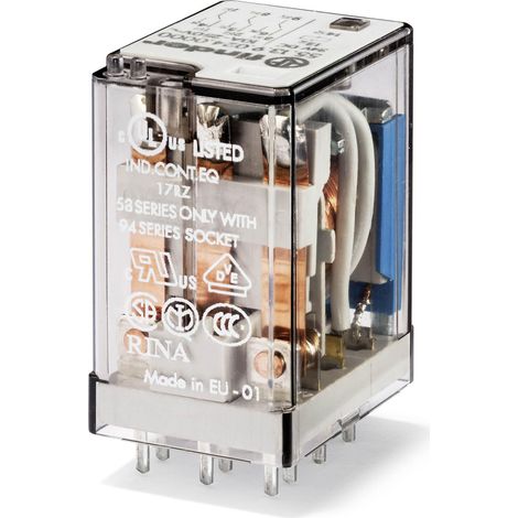 Relais industriel 3RT 10A 24V DC AgNi lavable FINDER 551390240001
