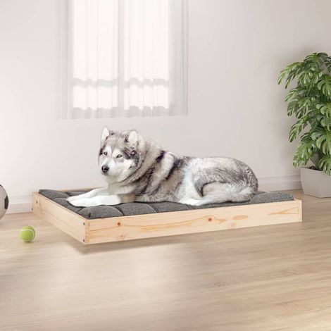 Hundebett 101,5x74x9 cm Massivholz Kiefer (1/5)