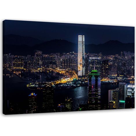 Tableau déco Skyline ville gratte-ciel 60x40 (1/5)