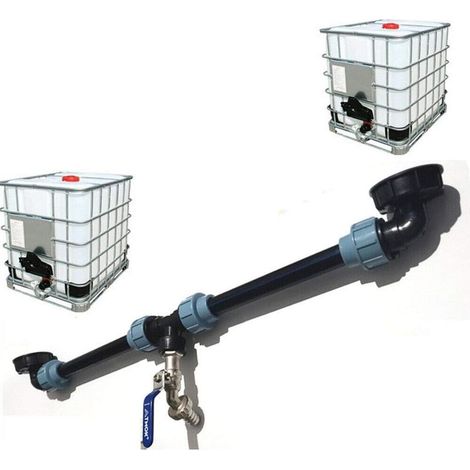 Kit de connexion de réservoir IBC, raccord tandem pour 2 connexions de réservoir, adaptateur de réservoir pour la maison et le jardin (1/5)