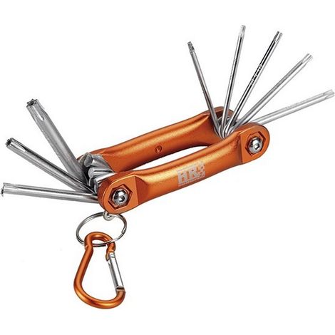 JEU DE 8 CLÉS TORX EN COUTEAU MÉTALLIQUE ALYCO ORANGE