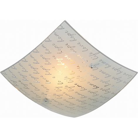 Signa Plafonnier Verre Blanc Décorations Signature 30x30 cm Trio Lighting (1/3)