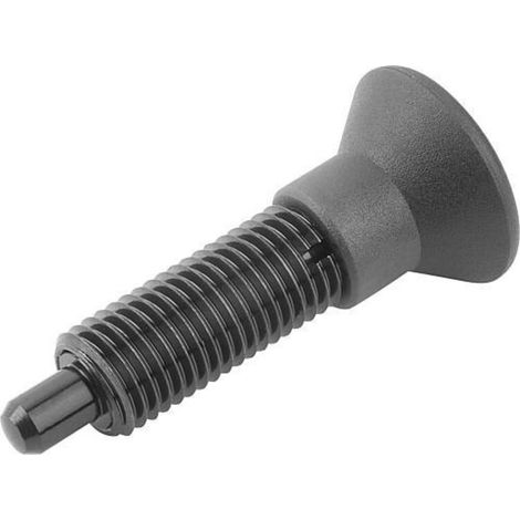 KIPP Arretierbolzen M12x1,5 Form G Stahl gehärtet Thermoplastgriff (1/3)