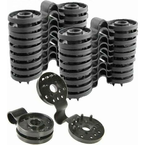 Kaelt - 50 clips de fixation traités anti-UV pour filets anti-grêle de 90 à 350 g/m² – Crochets de fixation pour filets d'extérieur (1/4)