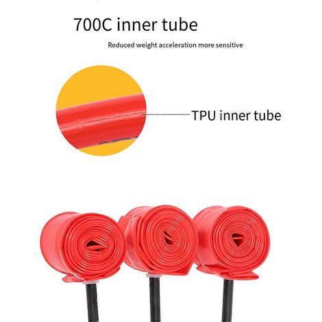 Chambre à air ultralégère pour vélo 700X18 25 28 32C 85mm-- (1/5)