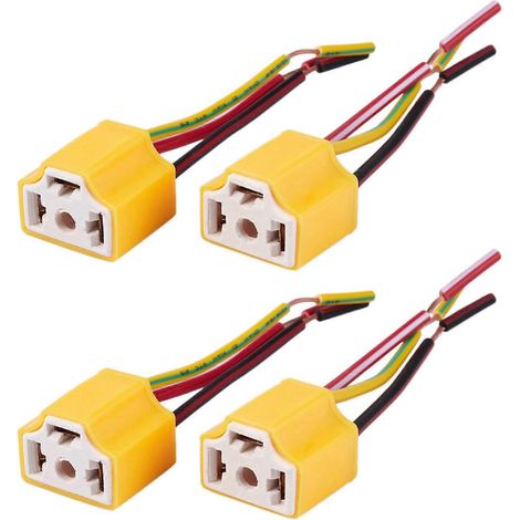 Lot de 4 douilles de phares femelles en céramique H4 9003 HB2 (1/5)
