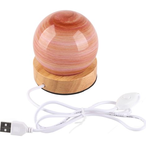 Umweltfreundliche Planetenlampe [Stufenlos dimmbar, dreifarbig] Sonnenuntergangs-Stimmungslampe, 250 g, Holz/Glas, 8 cm/14 cm, 1x Planetenlampe (1/5)