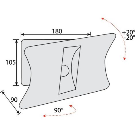 Support mural pour écran plat de petite taille - orientable (1 axe de rotation) - VESA 200x200