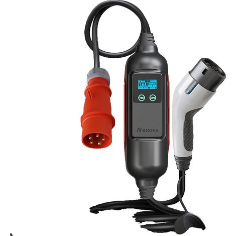 Chargeur Portable pour Véhicules Électriques, Connectivité Wi-Fi, Câble de Charge de 5M, 11KW 16A 3Phase (1/2)