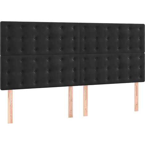 Maison Exclusive - Cabecero Terciopelo Negro 180x5x118/128 cm (1/5)
