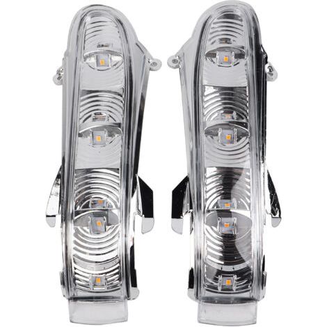 QORVA
-Paire Feux de Clignotant LED de Rétroviseur Lentille Claire pour Mercedes Benz W215 CL215 W220 99-03