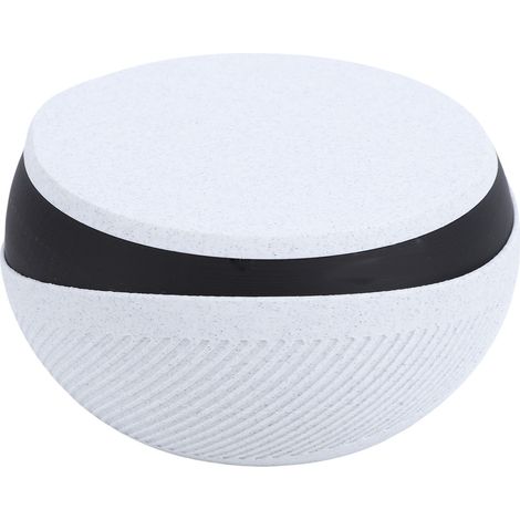 Bol pour Fruits Secs avec Compartiment à Coques - Bol Double en Plastique pour Pistaches, Cerises, Popcorn, Bonbons - Revêtement Blanc et Noir Intérieur (1/5)