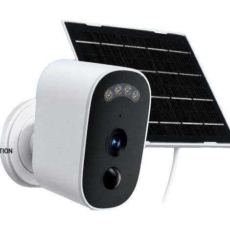 Cámara de seguridad, resolución HD de 5 MP, alimentación solar, conectividad WiFi, audio bidireccional, sensor CMOS. (1/5)