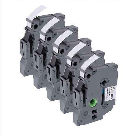 Lot de 5 rubans pour étiqueteuse TZe-231 -231 laminés P- (1/5)