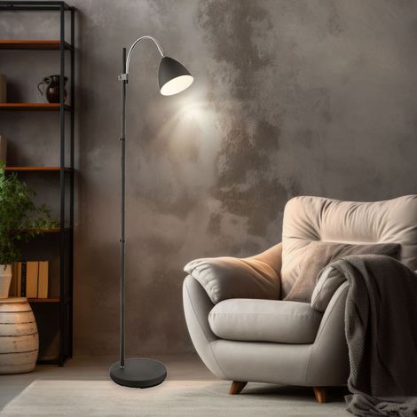 Lampada da terra antracite faretto spot faretto mobile soggiorno illuminazione stand lampada regolabile in altezza