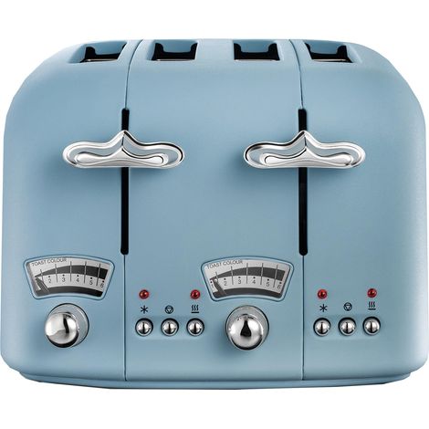 Delonghi 4 Slice Argento Toaster Blue