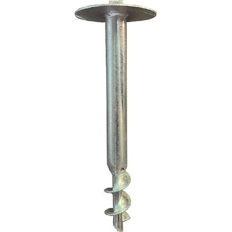 Vigor, Supporto per Pali a T, 30x30 mm, Acciaio Zincato, Altezza 46 cm