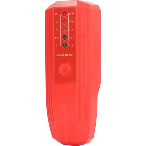 EMF-Detektor für elektromagnetische Strahlung mit farbiger LED-Anzeige, 50/60-Hz-Feldstärkemessgerät, rotes Testgerät (1/5)