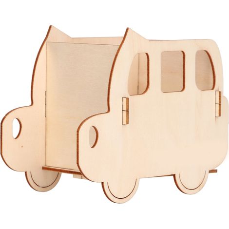 Stiftehalter im Londoner Bus-Stil aus Holz – Einfache Montage – Stifteorganizer für den Schreibtisch im Homeoffice (1/5)