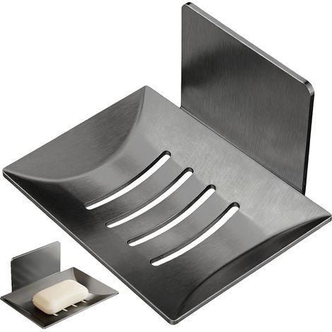 Porta sapone autoadesivo da parete in acciaio inox senza foratura, ideale per doccia, spazzole e spugne. Adatto per bagno, cucina e balcone. (1/5)