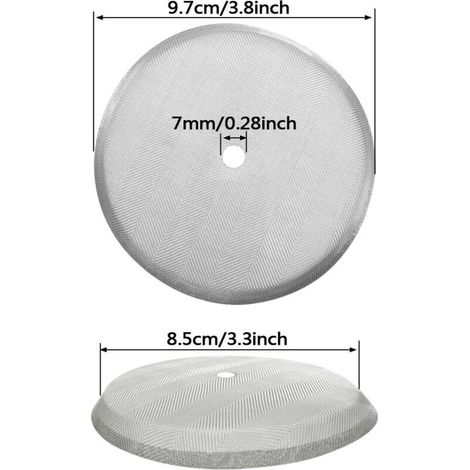 Confezione da 6 filtri di ricambio per caffettiere a pressa francese, filtri riutilizzabili in rete di acciaio inossidabile per caffettiere a pressa francese universali da 1000 ml/34 oz/8 tazze. (1/4)