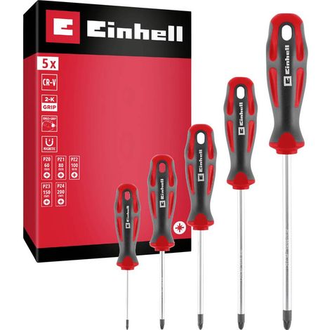 EINHELL Jeu de tournevis PZ, 370535, 5 pièces (1/4)