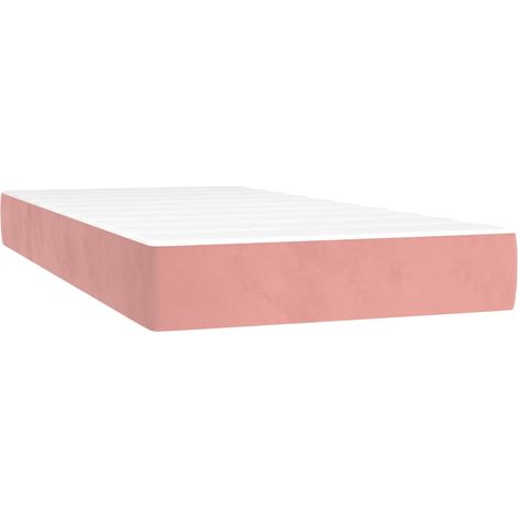 Maison Exclusive - Materasso a Molle Insacchettate Rigidità Media Rosa 80x220x20 cm in Velluto