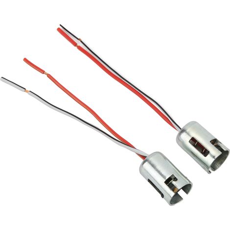 Lot de 2 adaptateurs connecteur pour ampoule 1156-3 en ferroalliage, socle LED 12V 50W 6000K compact pratique pour auto bateau remorque (1/5)