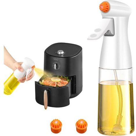 Spray Huile Cuisine 210ml Spray Huile d'olive Friteuse à Air Vaporisateur D'Huile De Cuisson, Bouteille D'Huile en Verre De Qualité SupéRieure pour Griller, Cuire Au Four, Salades (1/5)