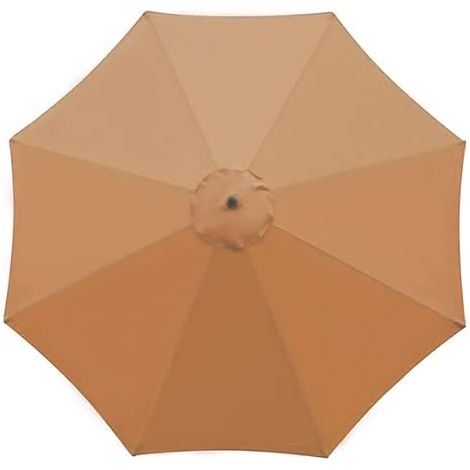 Auvent de rechange pour parasol de terrasse de 3 m avec 8 baleines-Kaki (1/5)
