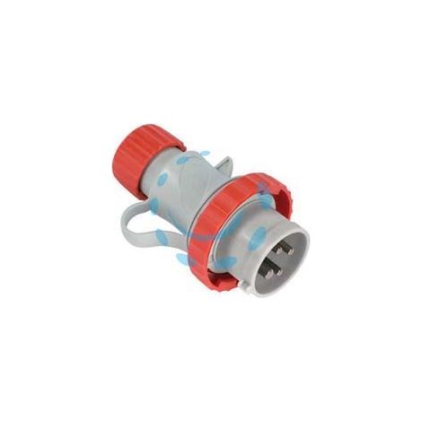 SPINA INDUSTRIALE VOLANTE ROSSA 3P+N+T 16A IP67 - cablaggio a vite 70145V