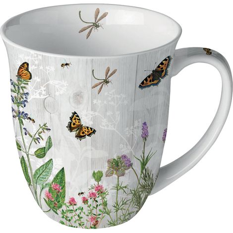 Tasse en Porcelaine Fine - Jardin bucolique (1/2)