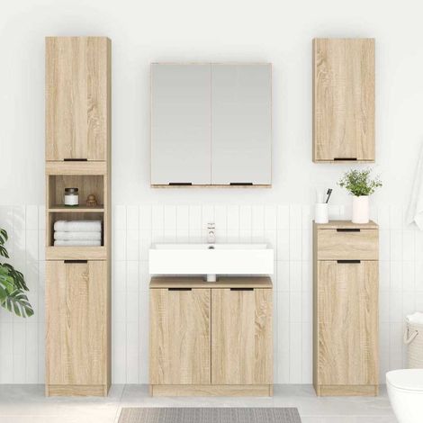 Gabinete de Baño con puerta Roble  64,5 x 33,5 x 59 cm