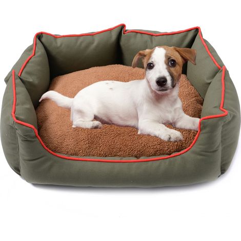 MaxxPet Cama Perro - Cama para perros medianos - Cama suave para perros pequeños - Cama para perros lavable - Cama para mascotas - 76x58x15 cm - Cama para gatos - Verde (1/5)