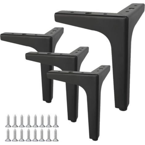patas para muebles, patas para sofá, capacidad de carga de hasta 800 kg, patas de mesa de metal, patas de soporte para mesa, con tornillos, aptas para sofás, soportes de TV, mesas de centro, armarios 