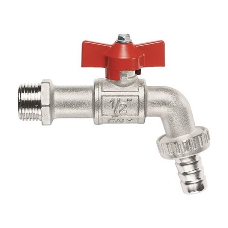 RUBINETTO A SFERA CON PORTAGOMMA A FARFALLA- 1/2  (DN 15) 15 bar /217.5psi- ITAP- pezzi 1