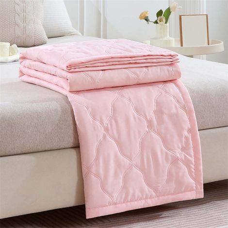 Couette Été - 100 x 150 cm - Coton Lavé 98 % - Élasthanne 2 % - Ventilation Naturelle - Vert Menthe - 1 Pièce (1/5)