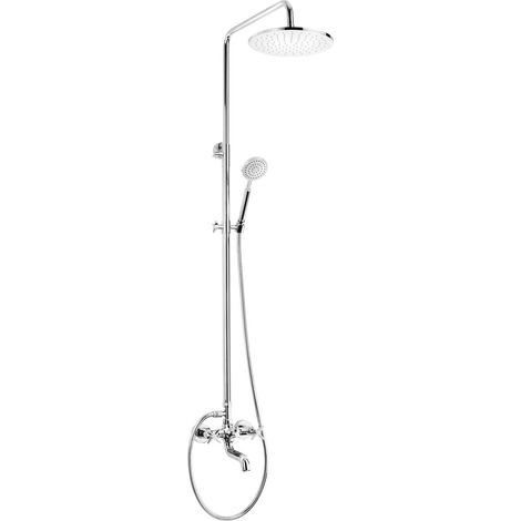 Colonna doccia con miscelatore per vasca da bagno doccetta e soffione finitura cromo - Tevox (1/5)