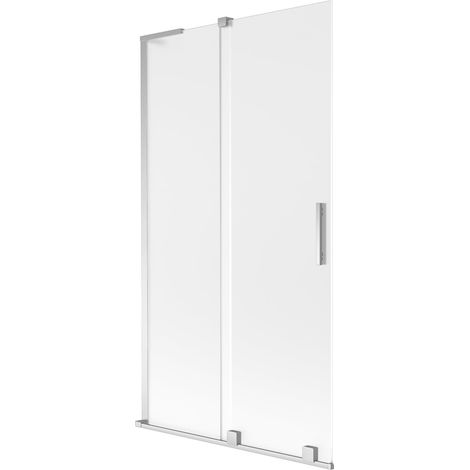 Mexen Velar L paratia per vasca da bagno 2 ante scorrevoli 100 x 150 cm, smerigliato, cromo - 896-100-003-31-01 (1/5)