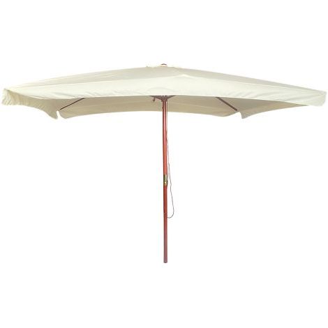 OMBRELLONE RETTANGOLARE IN LEGNO mt 2 x 3 - palo mm 48 - 6 stecche - bianco