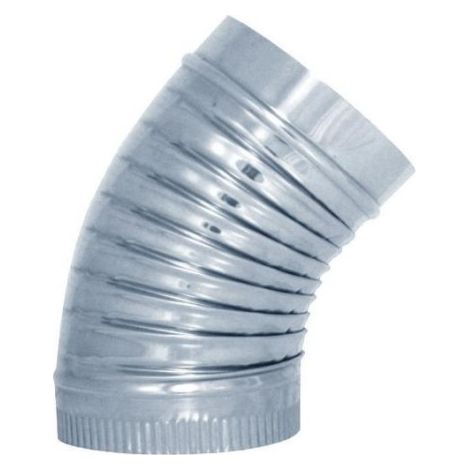 Codo Tubo Estufa 45 200 Mm Rizado Ac Galv Exojo (1/2)