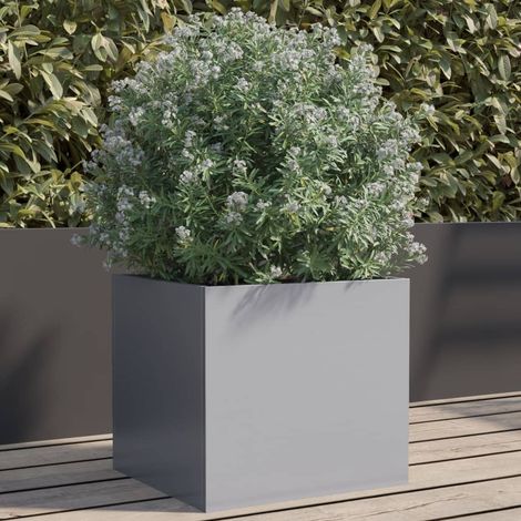 Jardinière argenté 32x30x29 acier galvanisé (1/5)