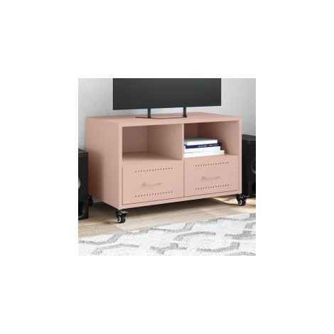 Meuble TV rose 68x39x43,5 acier laminé à froid (1/5)