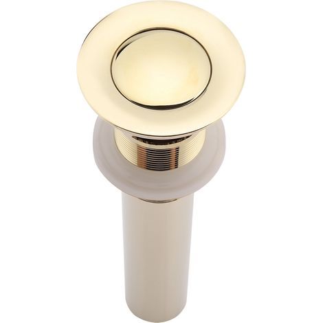 G1-1/4" Messing-Waschbecken-Ablaufgarnitur mit Überlauf (Zirkoniumgold) (1/5)