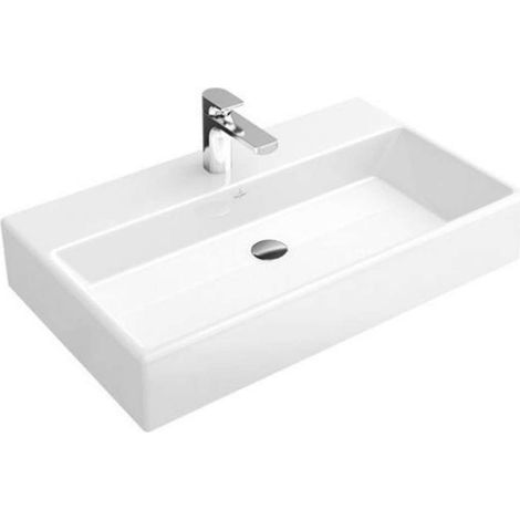 Memento, Lavabi sospesi, 800 x 470 mm, Rettangolare, per rubinetteria 3 fori, foro centrale forato, senza troppopieno, I modelli senza troppopieno devono essere dotati di piletta non chiudibile, Igien (1/4)