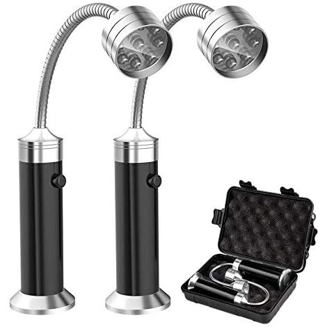 MINKUROW Barbacoa Parrilla Luz, 2 Piezas Magnética 360 Grados Ajustable Barbacoa Luz Parrilla Exterior Resistente A La Intemperie Para Barbacoa, Camping, Fiesta (1/5)