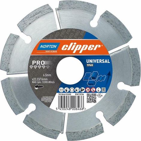 Norton Clipper Chasse-mortier Pro Universal TP - 125x8,0x22,2 mm 70184610716