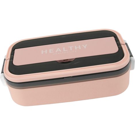 Bento-Lunchbox aus Edelstahl 316, 700 ml Fassungsvermögen, auslaufsicher, mikrowellengeeignet, für Schule und Büro, Rosa (1/5)